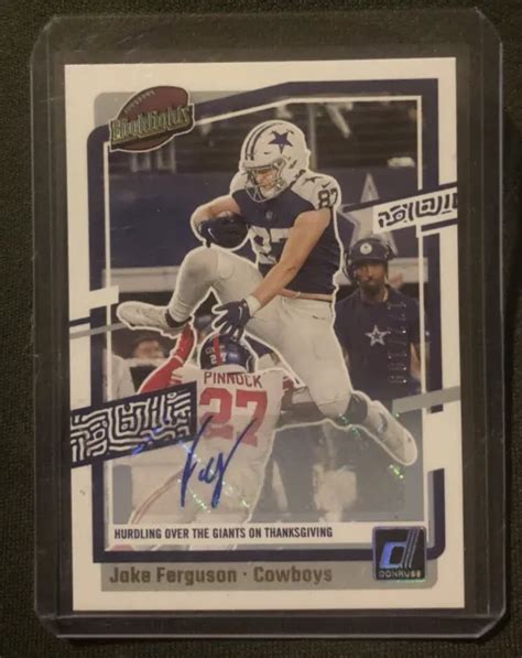 2023 DONRUSS FOOTBALL Jake Ferguson « Highlights » voiture /199 SP ...