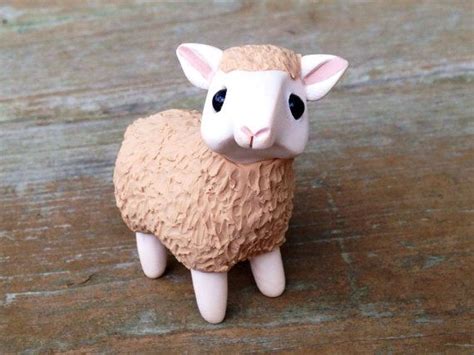 Moutons : Handmade miniature polymère argile animale la figure | Polymer clay animals, Polymer ...