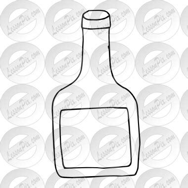 Ketchup Outline for Classroom / Therapy Use - Great Ketchup Clipart