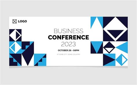 Free Vector | Business Conference 2023 Geometric Banner Design Vector ...