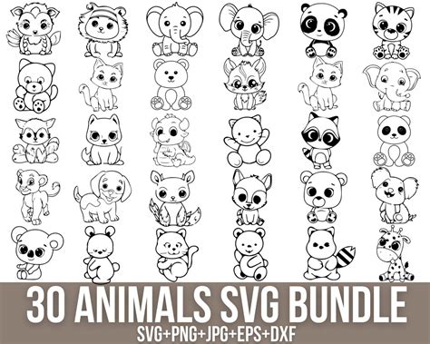 Animal SVG Bundle, Animal Hand Drawn, Classroom Label Kids, Jungle Svg, Lion Svg, Tiger Svg ...