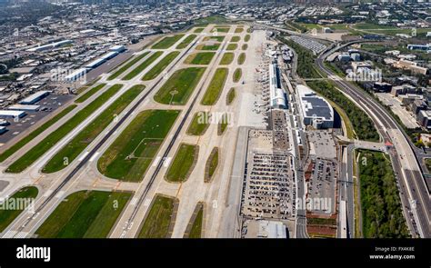 Aerial, International San Jose Airport, runways, runways, San Jose, San ...