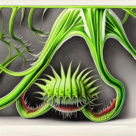 First Person Perspective of an Exotic Carnivorous Venus Flytrap of Monstrous Size · Creative Fabrica