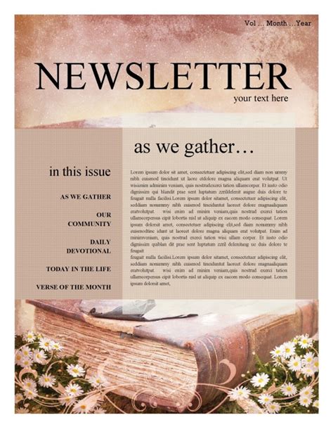Beautiful edit-ready Church Newsletters and Newsletter Templates. | Page 8
