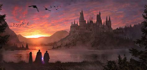 hogwarts sunset | Harry potter wallpaper backgrounds, Desktop wallpaper harry potter, Harry ...