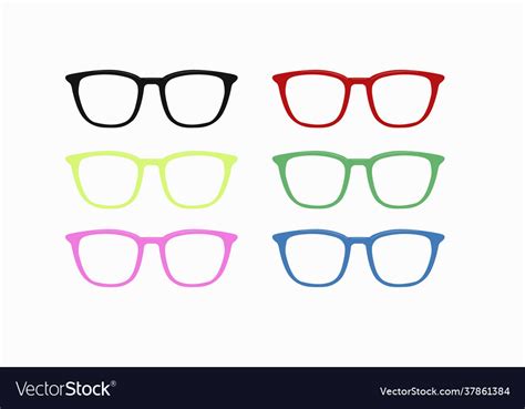 Different color glasses frames Royalty Free Vector Image