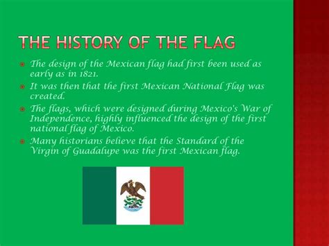 The history of the mexican flag