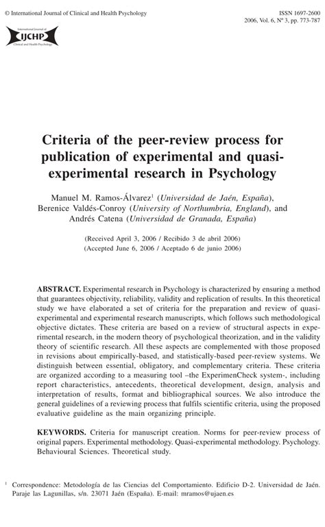 (PDF) Criteria of the peer-review process for publication of ...