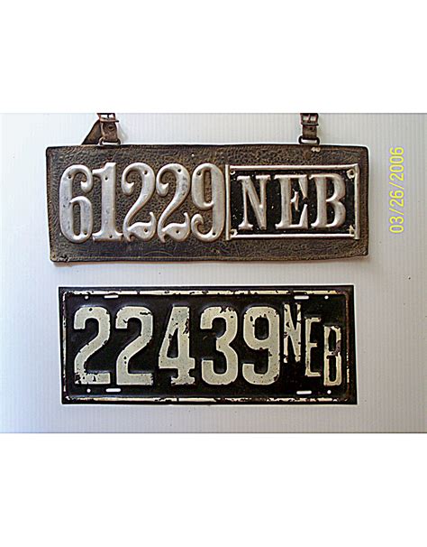 Old Nebraska License Plates | Vintage Nebraska License Plates