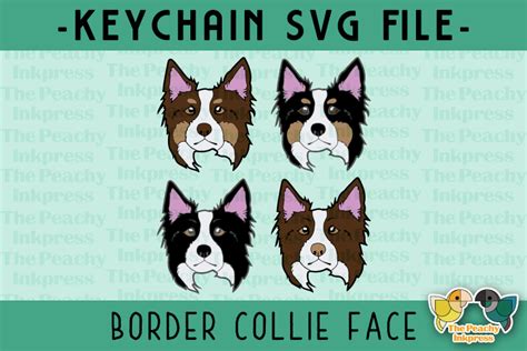 Border Collie Face SVG