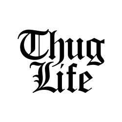 Thug Life Text Logo transparent PNG - StickPNG