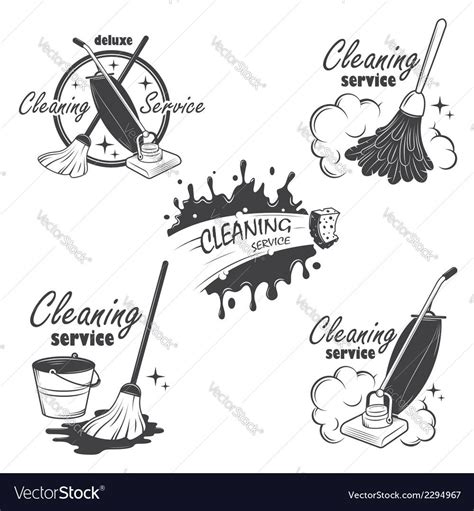 Cleaning service vector image on VectorStock | Cleaning service logo, Cleaning logo business ...