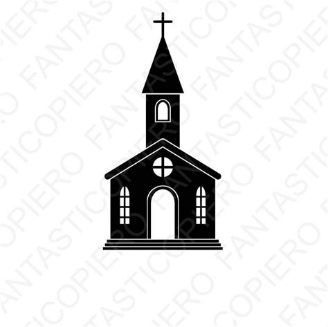 Church SVG Files for Silhouette Cameo and Cricut. Church Clipart PNG ...