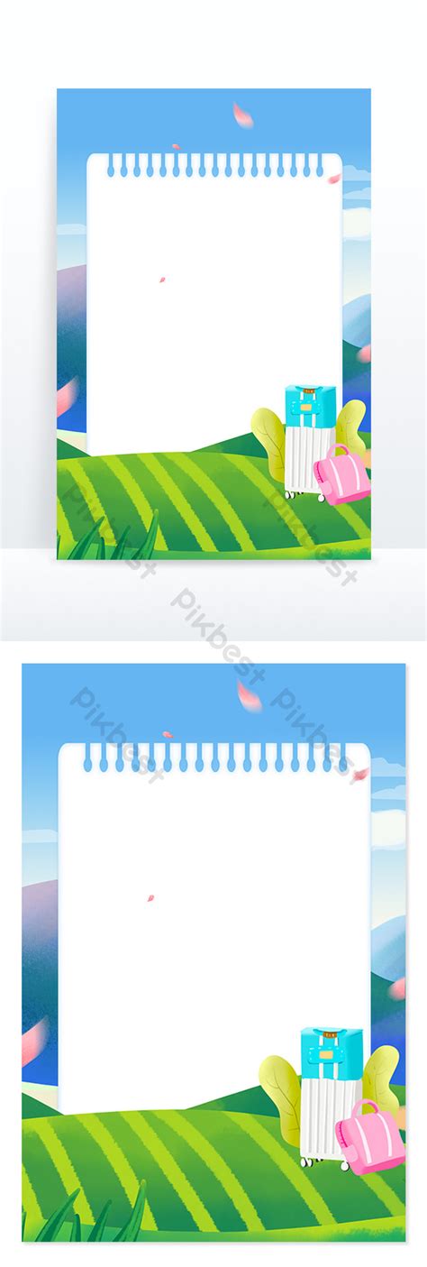 Tourism Walking Travel Cartoon Illustration Background Backgrounds ...