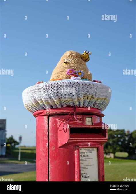 Guerilla crochet postbox hi-res stock photography and images - Alamy