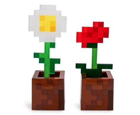 Buy Minecraft Daisy and Poppy Flower Pot Mood Lights | Set of 2 Online at desertcartUAE