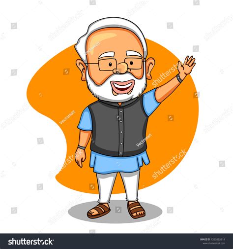 Illustration Indian Great Leader Narendra Modi Stock Vector (Royalty ...