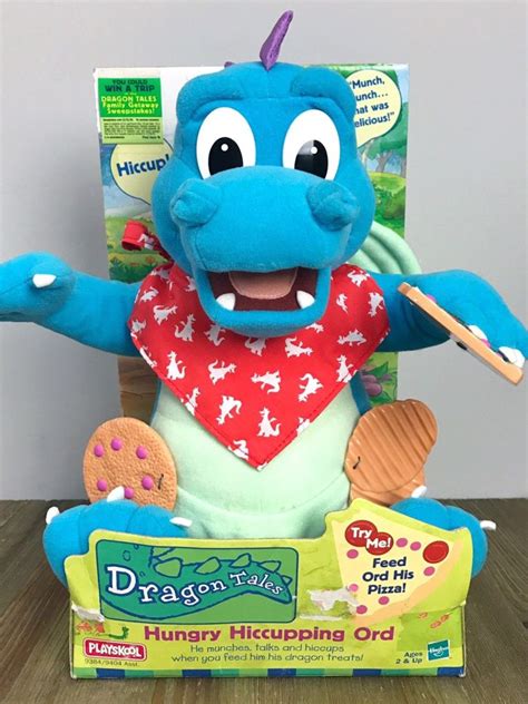 1999 Playskool Hasbro Dragon Tales Hungry Hiccuping Ord Plush 12″ In Box Works – Wishes And ...