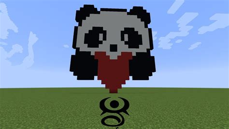 Minecraft: Pixel art di un panda - YouTube