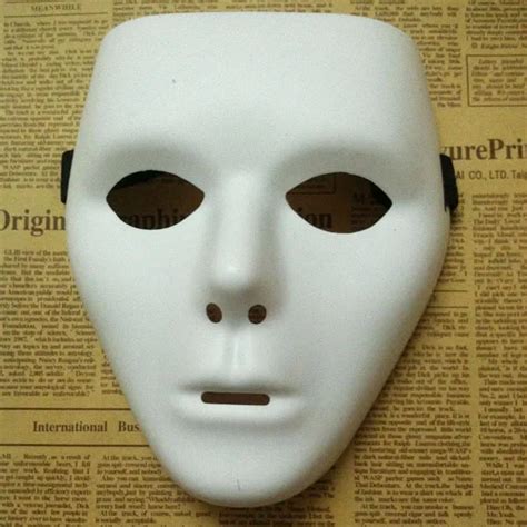 10pcs/lot New type jabbawockeez mask dance PVC pure white mask masquerade party masks halloween ...