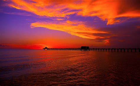 Naples Pier Sunset by Chris Wilson