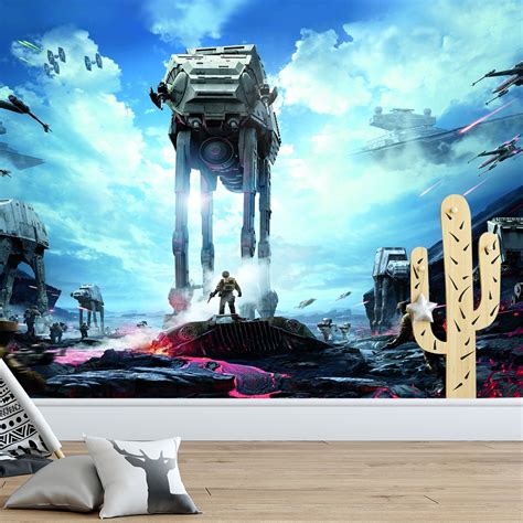 Star Wars Wallpaper Boy Bedroom Spaceship Wall Mural Teen - Etsy