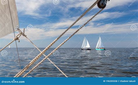 Sailing dinghies stock photo. Image of blue, risky, sailor - 196205558