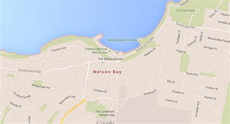 Map of Nelson Bay