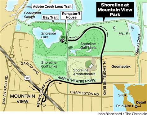 Shoreline Amphitheatre Parking Map - Hiking In Map