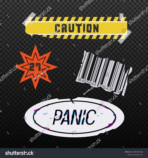 Danger Stickers Collection Old Template Modern Stock Vector (Royalty ...