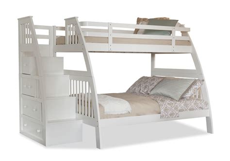 Twin Over Full Bunk Bed With Shelves And Stairway Sol - vrogue.co