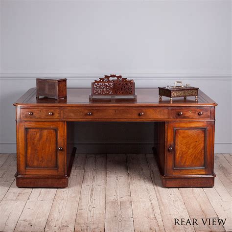 Antique partners desk, large antique desk, double sided desk : Antiques ...