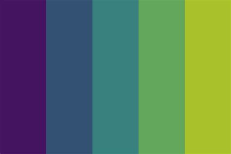 Dark Purple to Green Gradient Color Palette