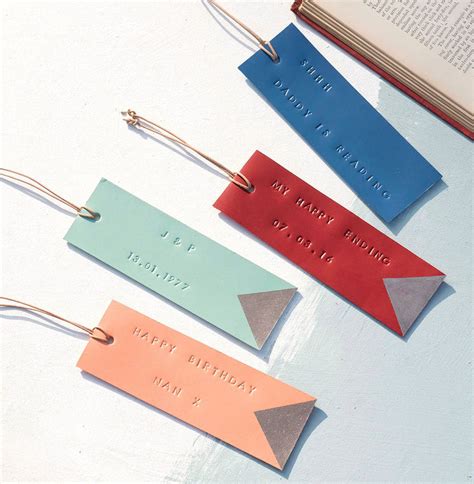 personalised leather book mark by swag and tassel | notonthehighstreet.com