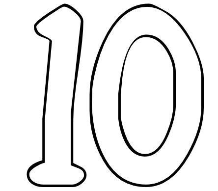 number ten clipart black and white - Clip Art Library