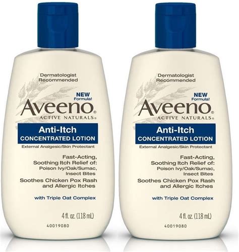 2 Pack Aveeno Anti-Itch Concentrated Lotion - 4 oz Each 381370036906 | eBay