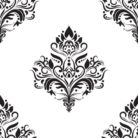 Damask pattern. Luxury wallpaper texture ornament decor. Baroque ...