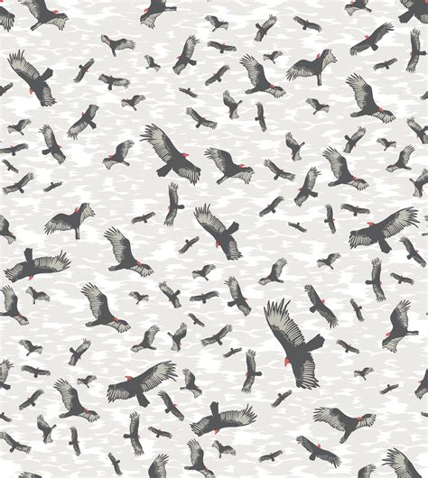 Turkey Vulture Wallpaper, designed by artist Kate Golding and printed with love by WYNIL in ...