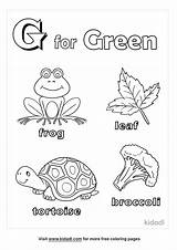 Color Green Coloring Sheets sketch template