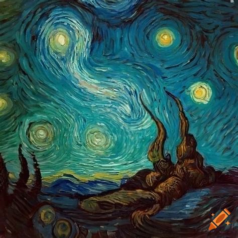 Vincent van gogh's nebula painting on Craiyon