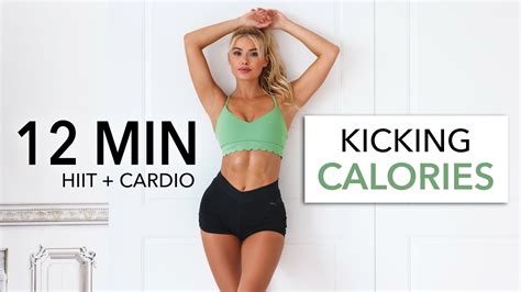 12 MIN KICKING CALORIES - Fun Cardio HIIT Workout - not dancy, suitable to do in public - YouTube