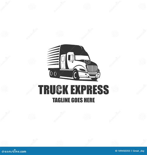 Truck Express Logo Vector Design Stock Vector - Illustration of cargo ...