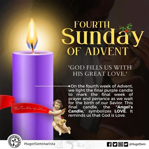 𝙁𝙊𝙐𝙍𝙏𝙃 𝙎𝙐𝙉𝘿𝘼𝙔 𝙊𝙁 𝘼𝘿𝙑𝙀𝙉𝙏 — 𝙇𝙊𝙑𝙀 Happy Blessed 4th Sunday of Advent! On the fourth w… | Advent ...