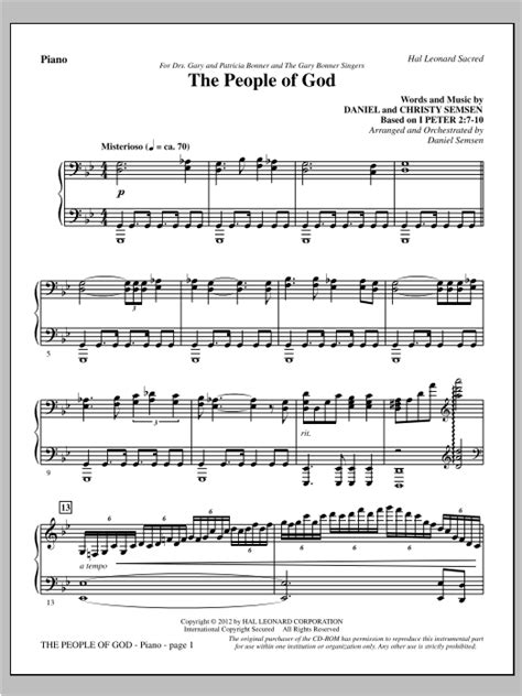 The People Of God - Piano | Sheet Music Direct