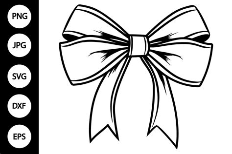 Outline Ribbon Bow SVG, Coloring Page Graphic by MYDIGITALART13 · Creative Fabrica