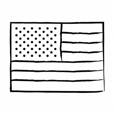 America, american flag, country, flag, flags, sketch, usa icon