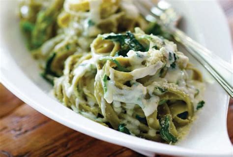 Creamy Spinach Fettuccine - Jamie Geller