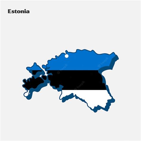 Premium Vector | Estonia country nation flag map infographic