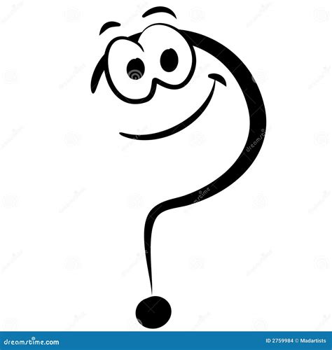 Question Mark Cartoon Face stock illustration. Illustration of clipart - 2759984