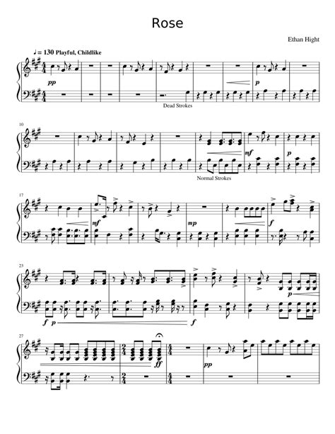 Rose (Marimba Solo) Sheet music for Marimba (Solo) | Musescore.com